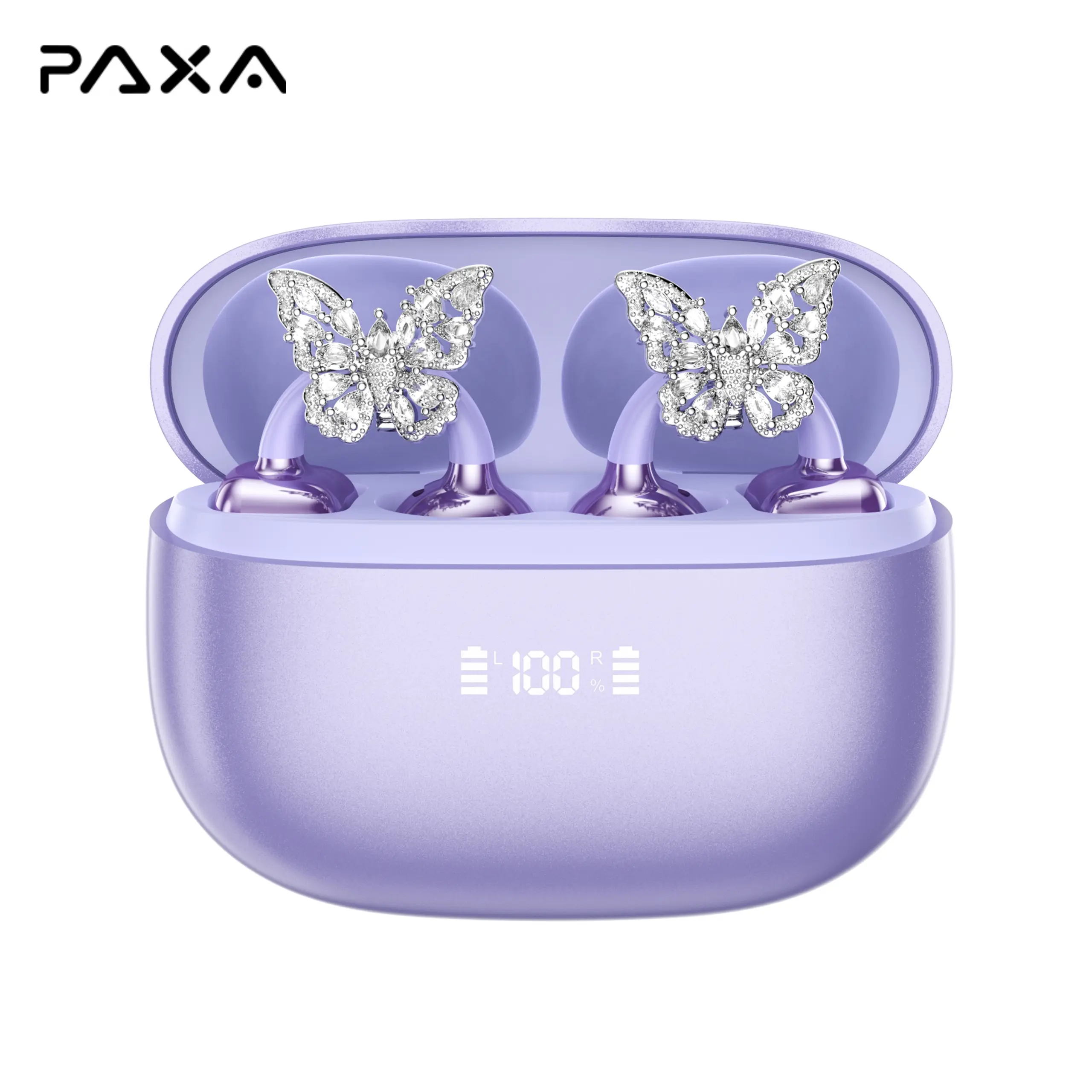 PAXA Clipbuds 7 Clip-on Electronic Earbuds Wireless Headphones, Powerful Sound for Music, Dustproof for Gym, Waterproof Sports Earbuds for Running, Workout Compatibility with PC & Laptop