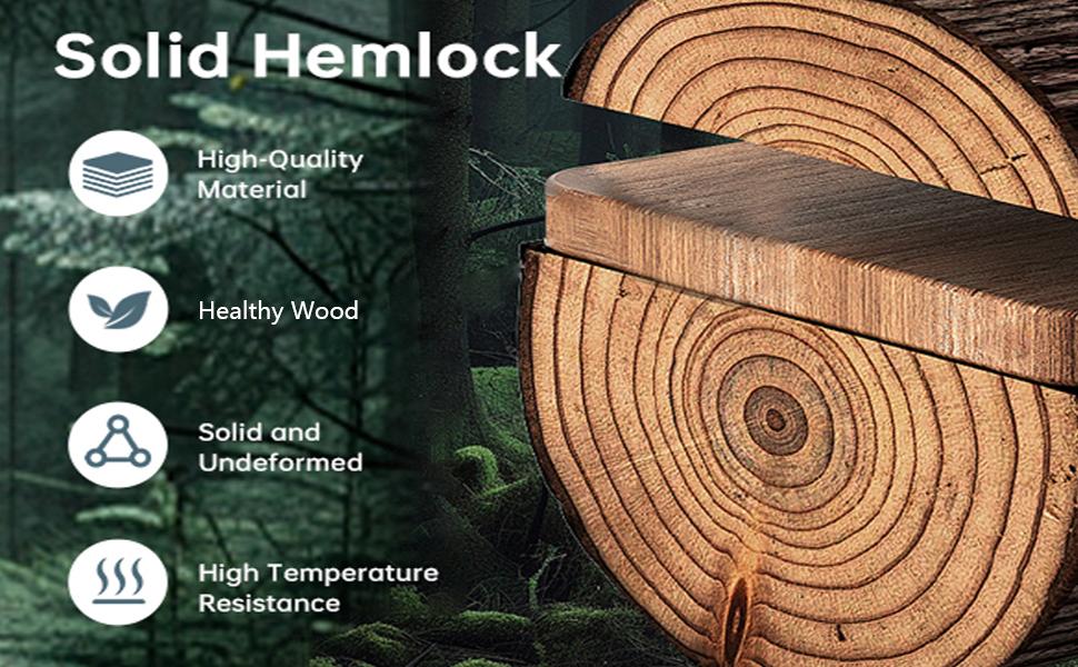 Aoxun Adult 1-Person Canadian Hemlock Wooden Sauna - 850W 120V Indoor Home Natural Look Relaxation Spa, Low-EMF Wellness, Bluetooth Speakers, Control Panel, Half Glass Design, Assembly Required