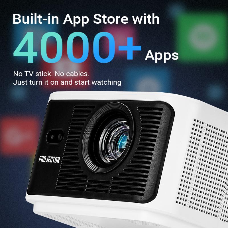 HY350MAX 500ANSI Gaming Projector Native 1080P 8K Decoding WiFi6 BT5.4 Auto Focus 4ms Latency Ultra Short Throw Home Cinema Projector
