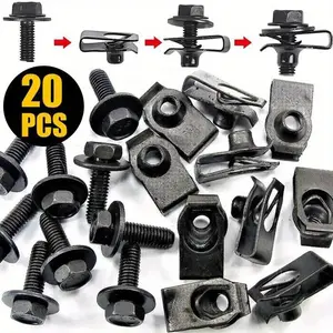 Car Body Bolt Kit, M6 Engine Cover Lower Splash Guard Bumper Fender Lining Fixing Fasteners, Assembly & Disassembly Tools