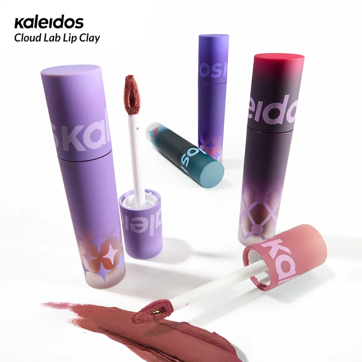 Kaleidos Cloud Lab Lip Clay Lip Product, Velvety Matte Lipstick, Lightweight, Long-Lasting, Rich Buildable Color, Festival Makeup, Cosmetic Gift