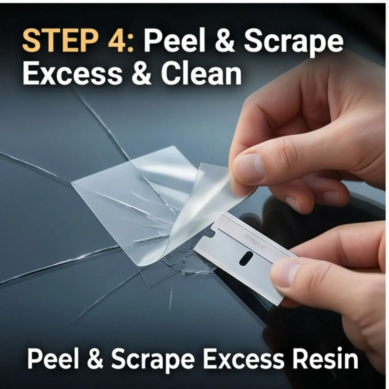 Homonth Cracked Windshield Repair Kit, Automotive Glass Care Solution with Epoxy Coating to Enhance Cracks and Scratches Adhesion