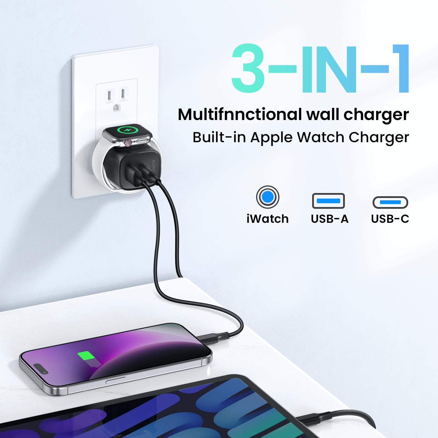 TOPADRE 3-in-1 Magnetic Wireless Cordless PD USB-C Wall Charger Block - 20W Fast Charging, Includes Cable, Compatible with iWatch Ultra/9/8/7/6, iPhone 17/17 Pro/16/16 Pro/15 Series, Electronic Cellphone TOPADRE 3-in-1 Magnetic Wireless Cordless PD USB-C Wall Charger Block - 20W Fast Charging, Includes Cable, Compatible with iWatch Ultra/9/8/7/6, iPhone 17/17 Pro/16/16 Pro/15 Series, Electronic Cellphone