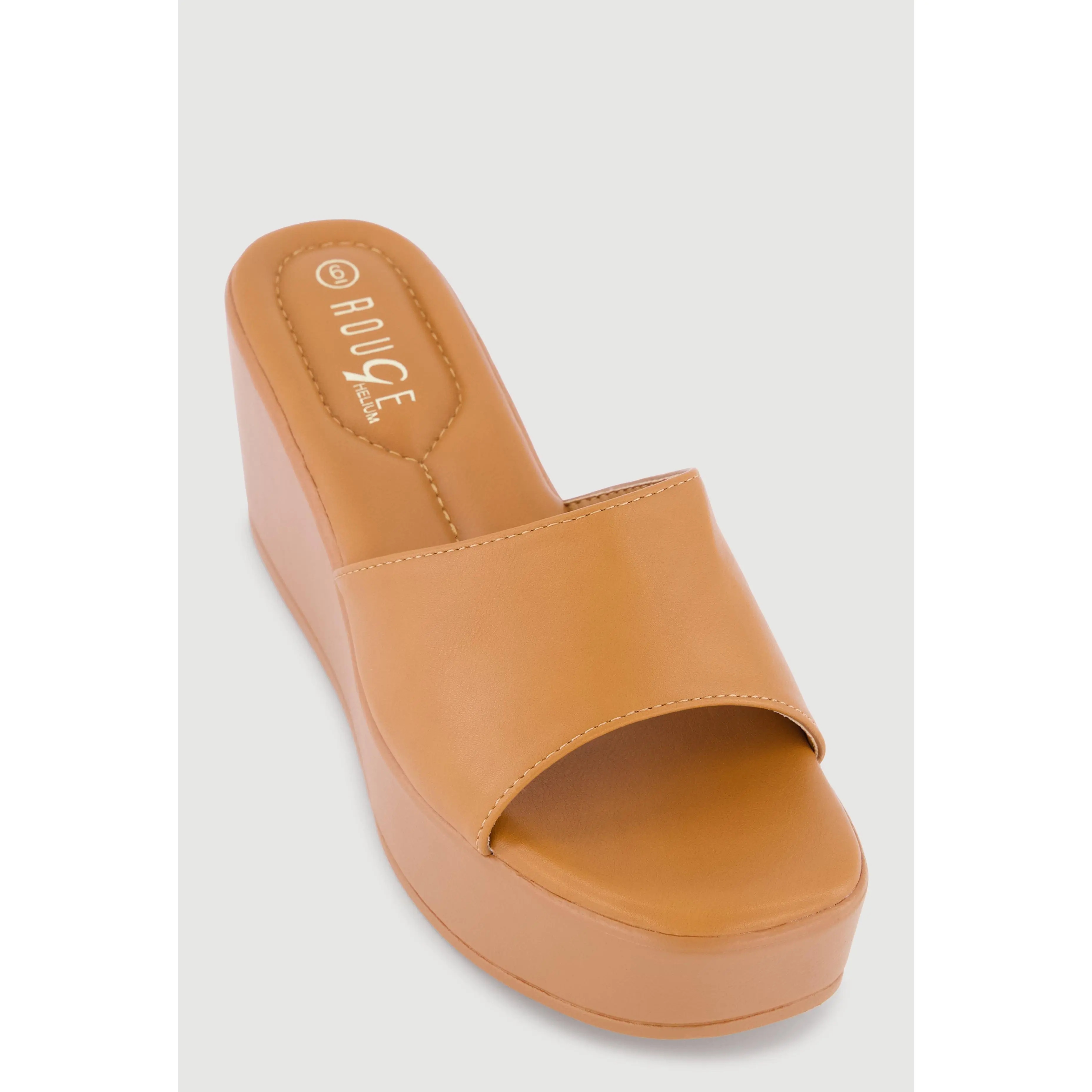 Open Toe Platform Wedge Slide Sandals