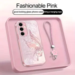 Suitable for [Galaxy S24 Fe] high-end women's phone case, featuring a beautiful and elegant butterfly pattern, shockproof and fingerprint-resistant, available in multiple colors YM99