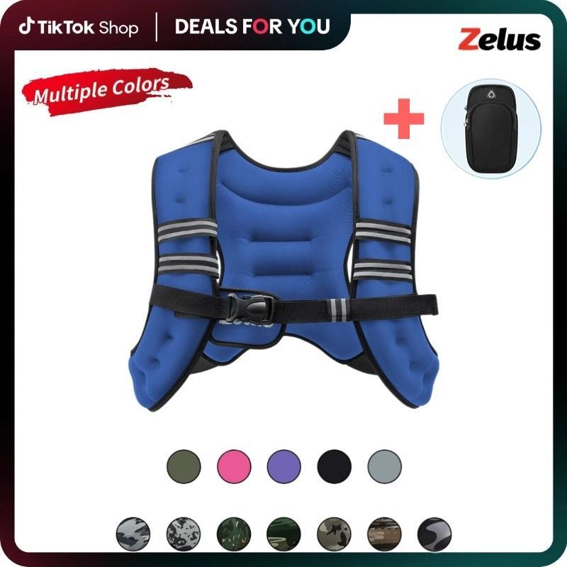 【Jumpstart Sale】ZELUS Weighted Vests,6/8/12/16/20/25/30lbs weight vest with Detachable Phone Pouch&Reflective Stripes&Adjustable Straps| Exercise Equipment & Workout Enhancer for Motivational Walking,Weight Training, Running, Rucking||Fashion Fest