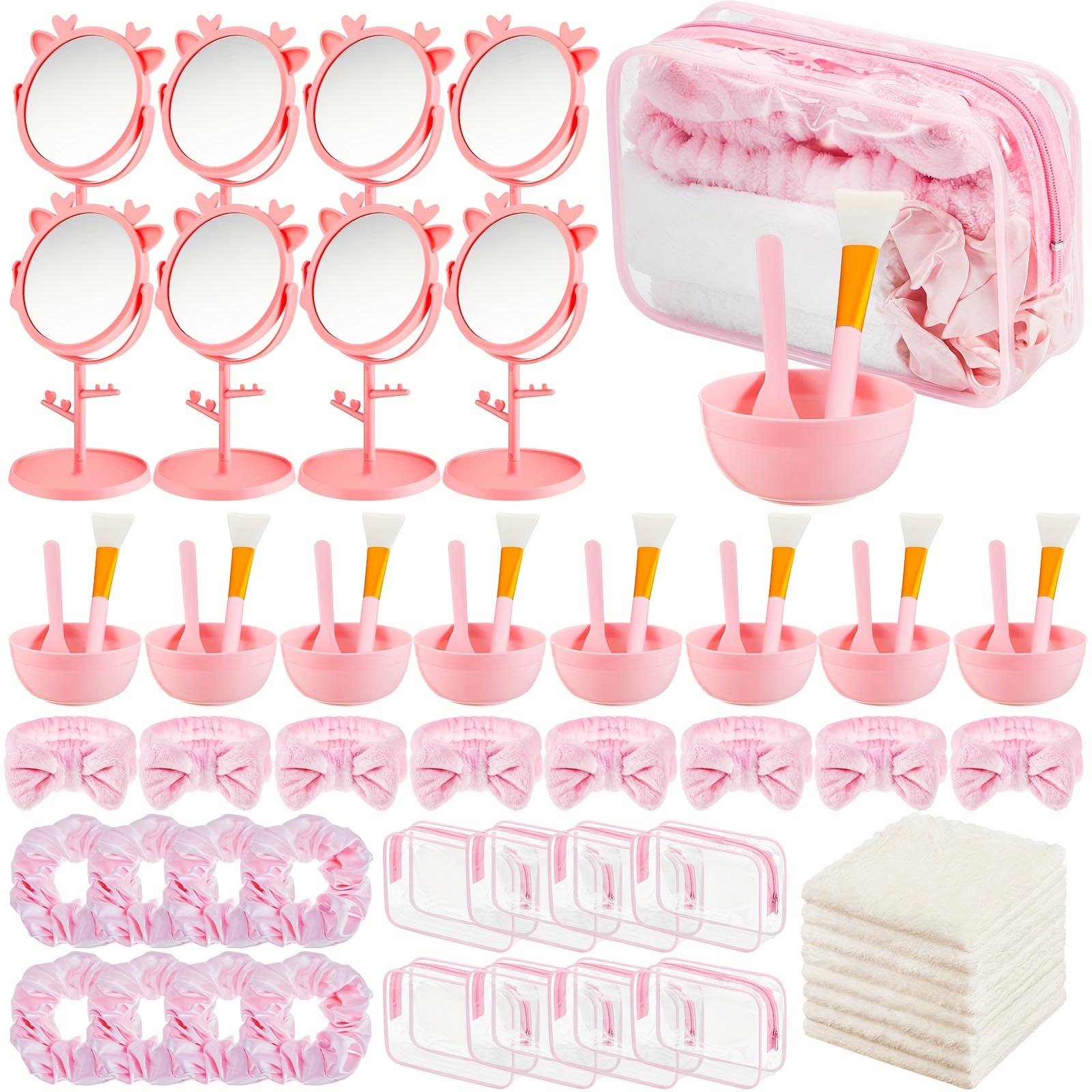 74pcs Party Shower Gift Set with Turquoise & Mint Green Elegant Packaging - Plastic/ Bath & Hair Care Kit with Headband Gift Bags - Durable & Easy-to-Assemble Bridal/ Shower Favors, Birthday Party Prizes