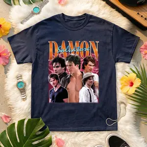 Damon Salvatore Vintage Graphic T-shirt, Ian Somerhalder Sweatshirt,  Hot Vampire and Diaries Hoodie, , Gift for Bad Guy Lovers