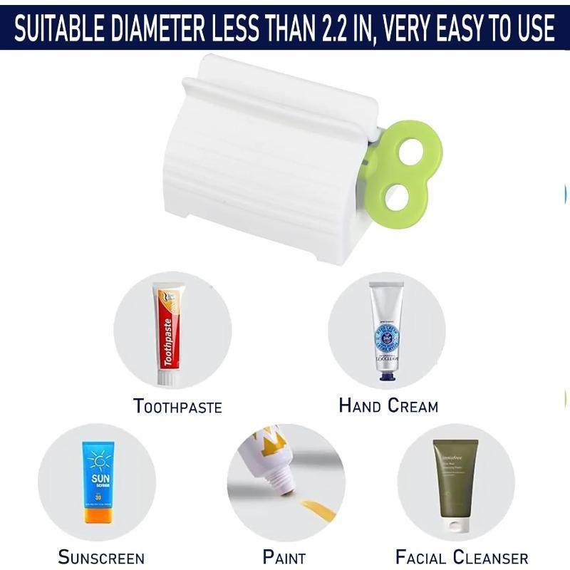 Toothpaste Squeezer Rotatable Toothpaste Holder 3-Piece Creative Toothbrush Holder Bathroom Storage Organizer for Kids Hassle-Free Dispensing Practical Bathroom Accessory