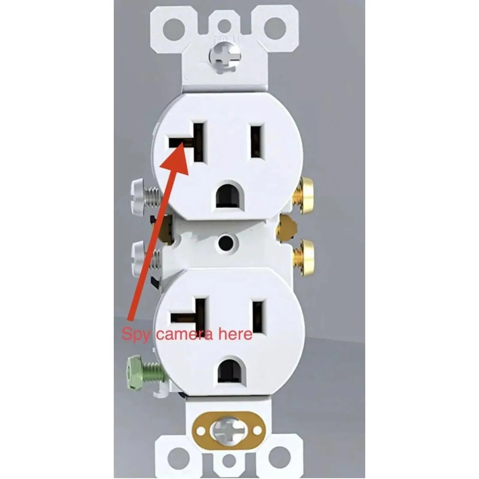 Hardwired Receptacle Wall Outlet Plug With Wifi 4K/1080P Camera with Audio for Home and Office Security Parental Monitoring of Underage Children Live Streaming Alerts