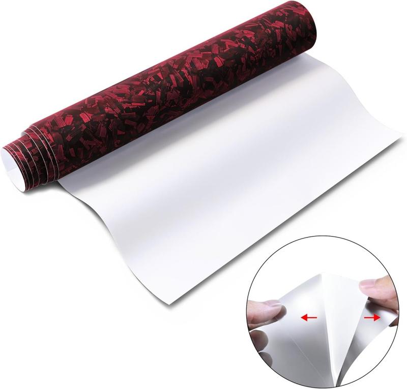 60" x 12" Car Body Vinyl Film Wrap Sticker With Tool Set, 5FT x 1FT Car Wrap Vinyl Roll with Air Release - Air Bubble Free (7D Matte Carbon Fibre)