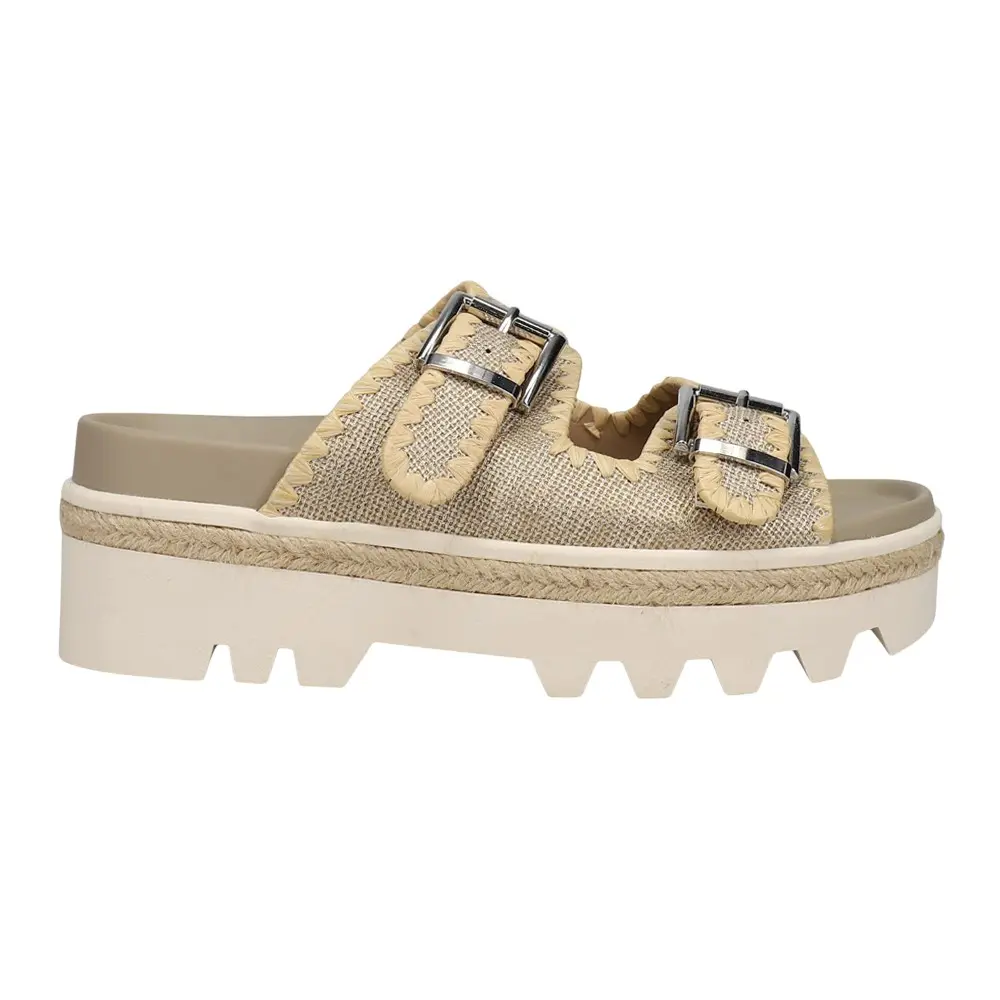 Shu Shop Womens Laura Espadrille Platform Casual Sandals Casual Low Heel 1-2" - Beige, Gold