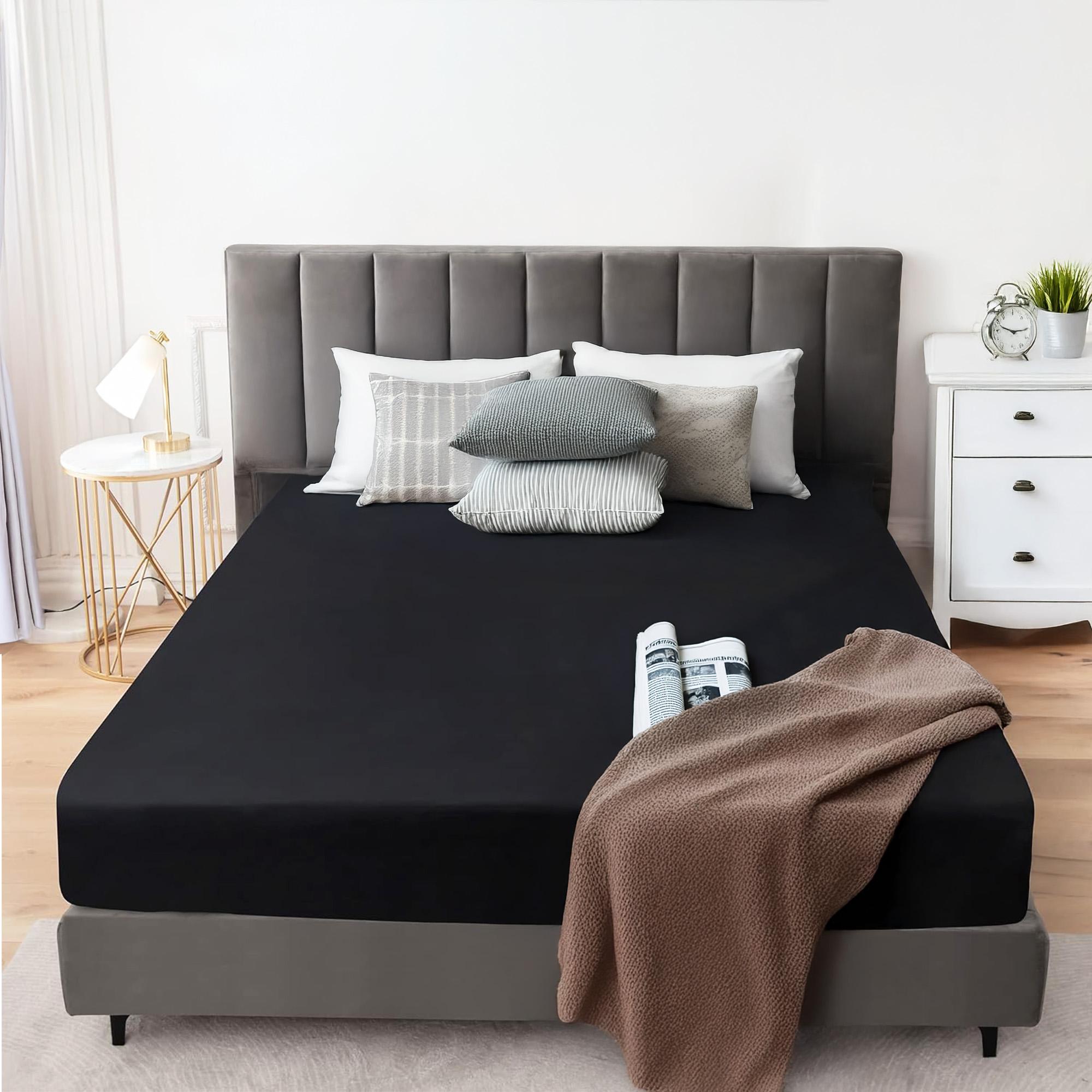 BePatio Waterproof Deep Pockets Fitted Sheet,Mattress Pad,Cooling Anti-slip Bedding Sheet, Waterproof Mattress Cover for Bedroom, Mattress Protector for Elderly,Teen &  Adults ,Bedroom Accessories