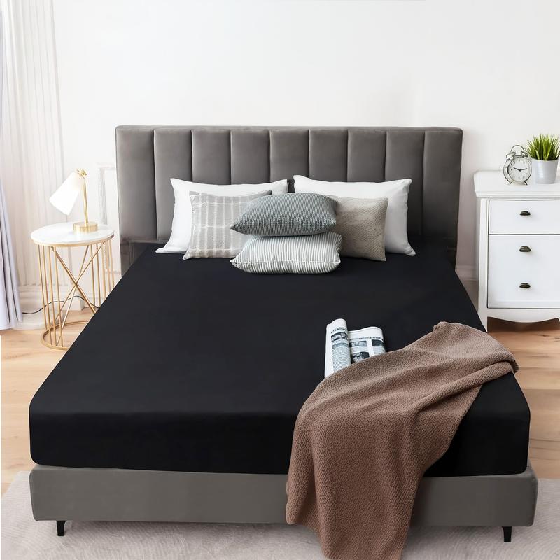 BePatio Waterproof Deep Pockets Fitted Sheet,Mattress Pad,Cooling Anti-slip Bedding Sheet, Waterproof Mattress Cover for Bedroom, Mattress Protector for Elderly,Teen &  Adults ,Bedroom Accessories