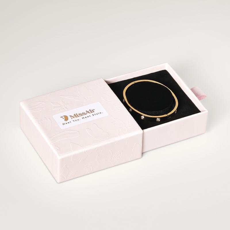 Missair Fashion Rhinestone Decorated Bangle LOVE Bracelet for Women Girls - Elegant Jewellery for Party, Daily Clothing Decor, Birthday Gift