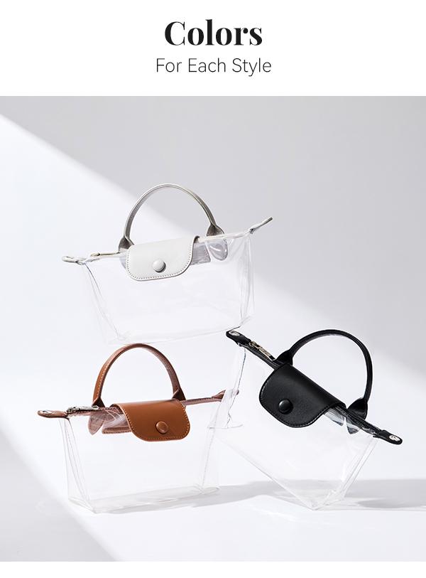 BOSTANTEN Clear Bag for Stadium Approved Small Crossbody Purse Handbags for Concerts Sports Events Leather