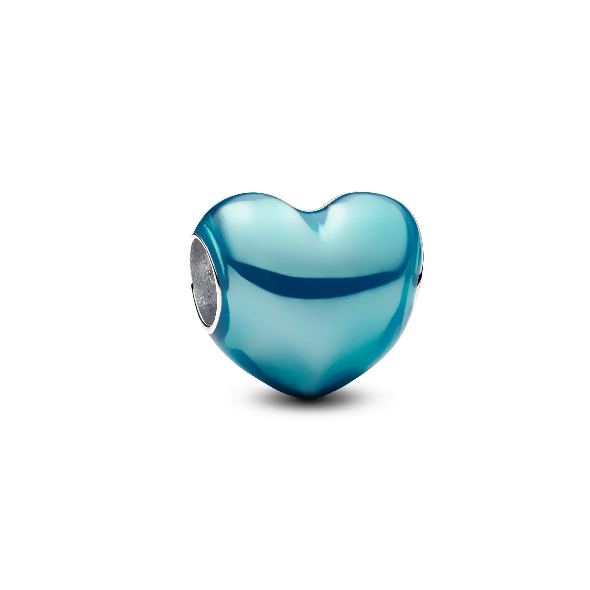 Pandora Metallic Sky Blue Heart Charm 793337C06