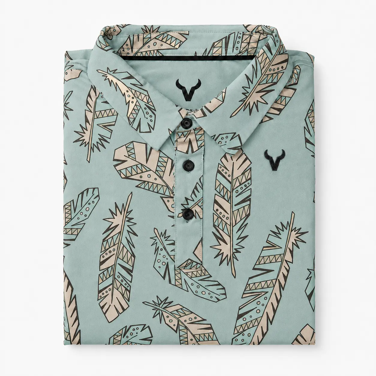 Vexil Brand - Coastal Mist Feather Polo- Embroidered Logo