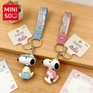 [Random One] MINISO Snoopy Summer Travel 3D Keychain , Multiple Designs, Cute Bag Charm & Key Accessory – Trendy Gift for Summer & Spring