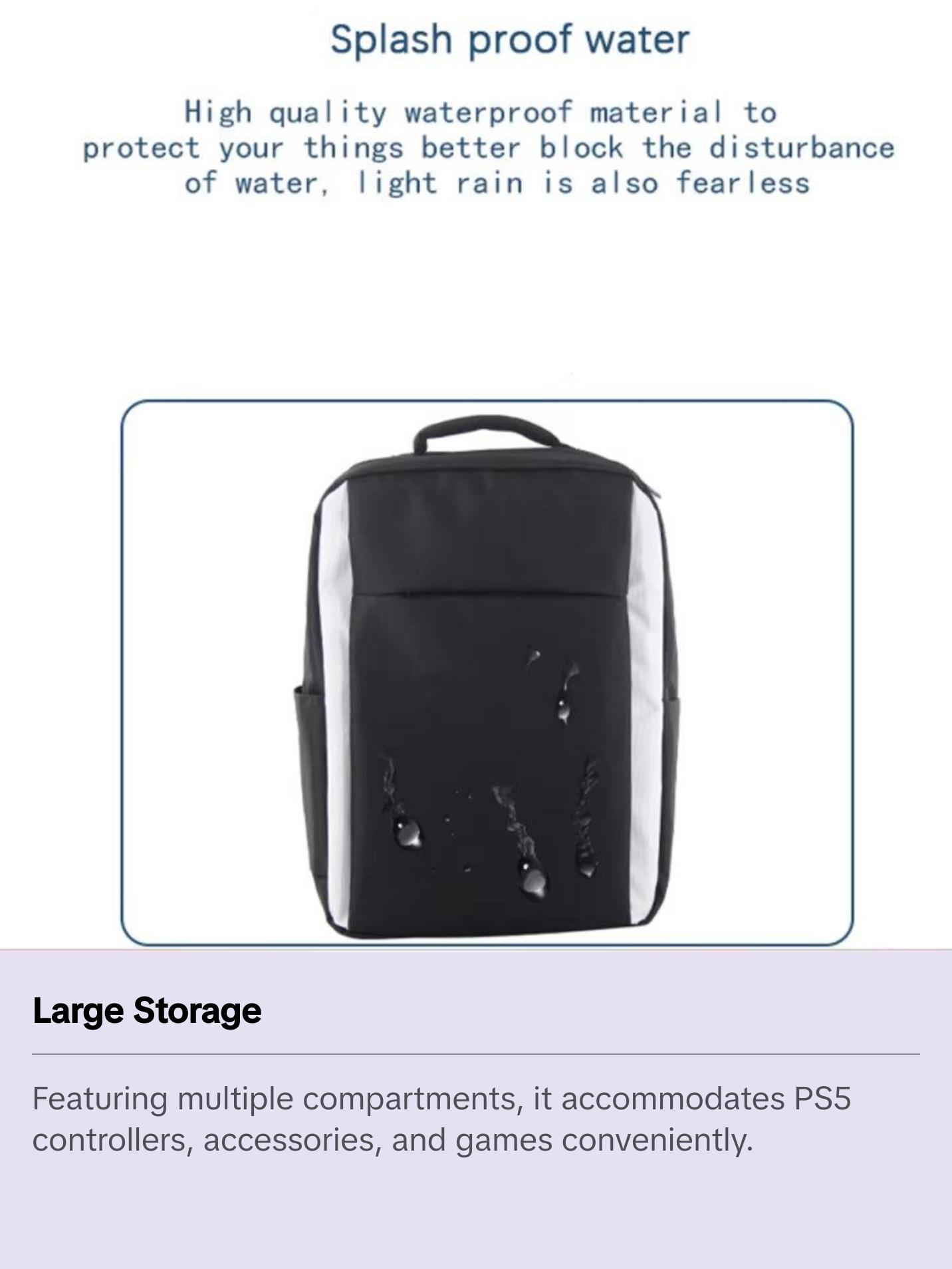 Suitable for PS5 Console Storage Bag, PS5 Game Accessories Storage Bag, PS5 Console Backpack, Portable Backpack for Going Out Suitable for PS5 Console Storage Bag, PS5 Game Accessories Storage Bag, PS5 Console Backpack, Portable Backpack for Going Out