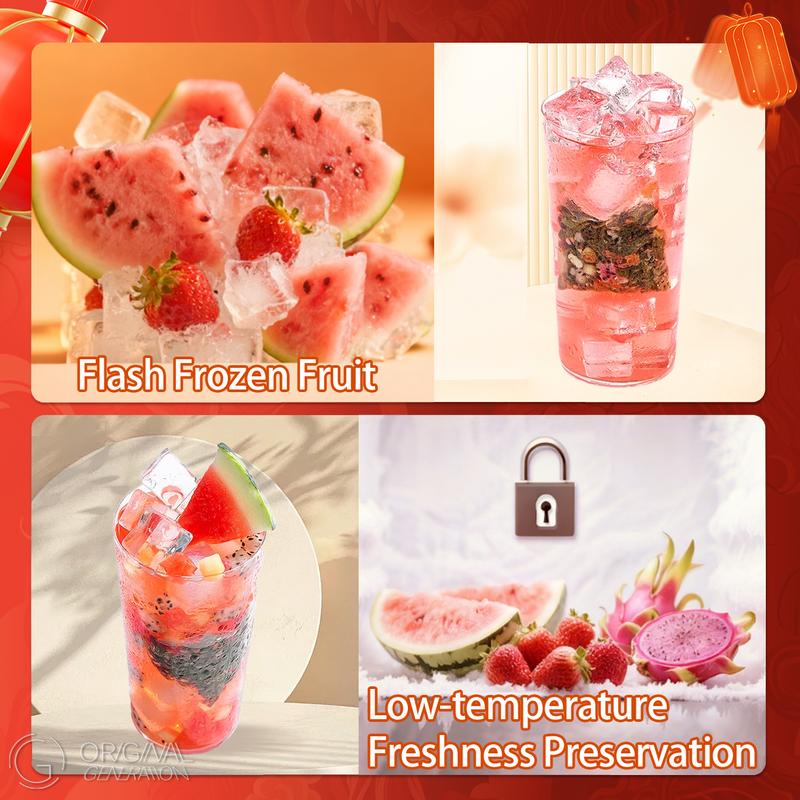 Bogo Lunar New Year 3.0 Watermelon Oolong Tea 2 Cartons (1 Carton 70g 7g×10packs)×2 With Color Changing Glass Sport Drinking Water Bottle With Oolong Tea Red Pitaya Watermelon Peach Pumpkin Strawberry Apple