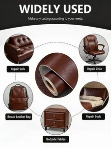20*54 Inch Self-Adhesive Leather Sticker Patch Cuttable Sofa Repair, PVC Leatherette Waterproof Upholstery Fabric, Leather Stickers Self Adhesiveleather Repair Patch, for Car Seat, Couch, Chair