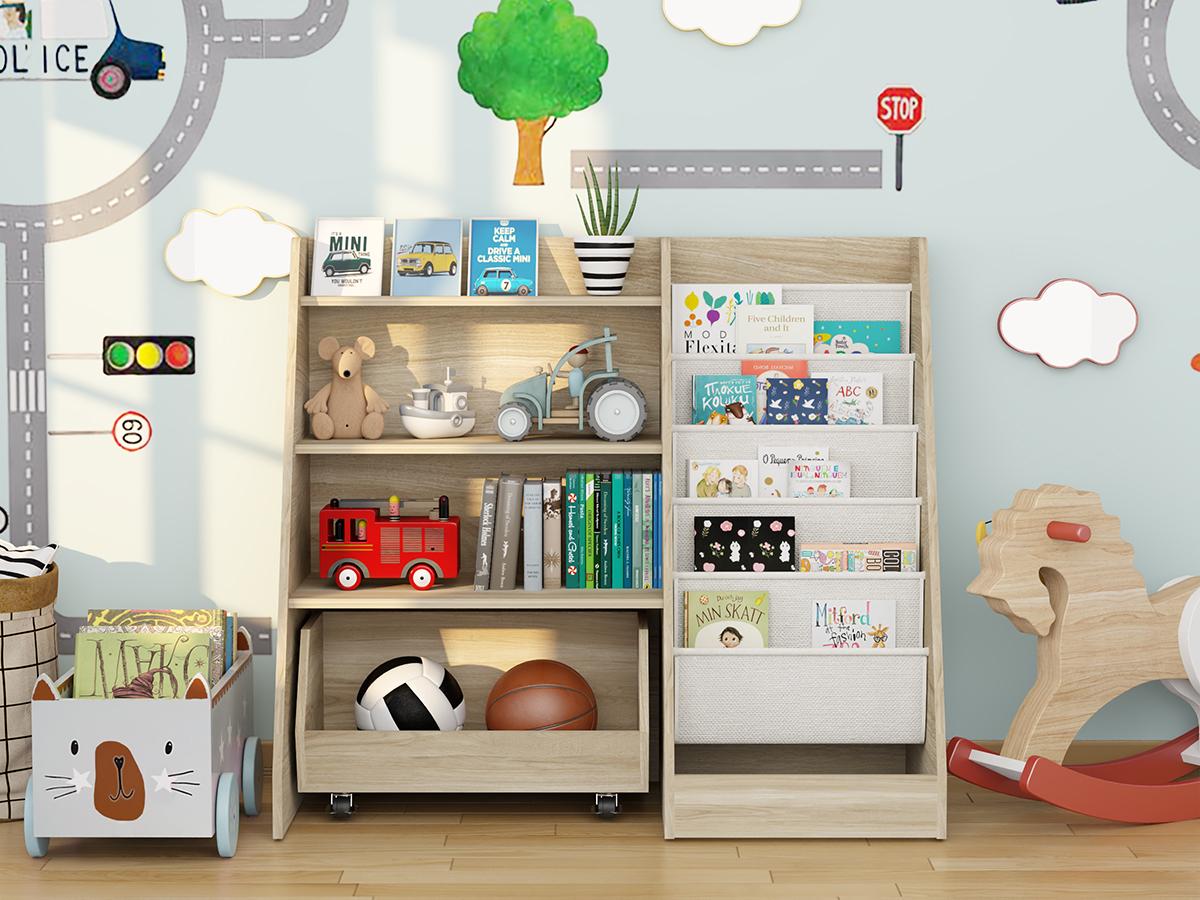 【LIVE】4-Tier Rolling Toy Storage Cabinet for Kids - 5 Layer Sling Toddler Furniture, Baby Furniture Book Rack, Organizing Nursery, Wooden Home Storage with Wheels 【LIVE】4-Tier Rolling Toy Storage Cabinet for Kids - 5 Layer Sling Toddler Furniture, Baby Furniture Book Rack, Organizing Nursery, Wooden Home Storage with Wheels