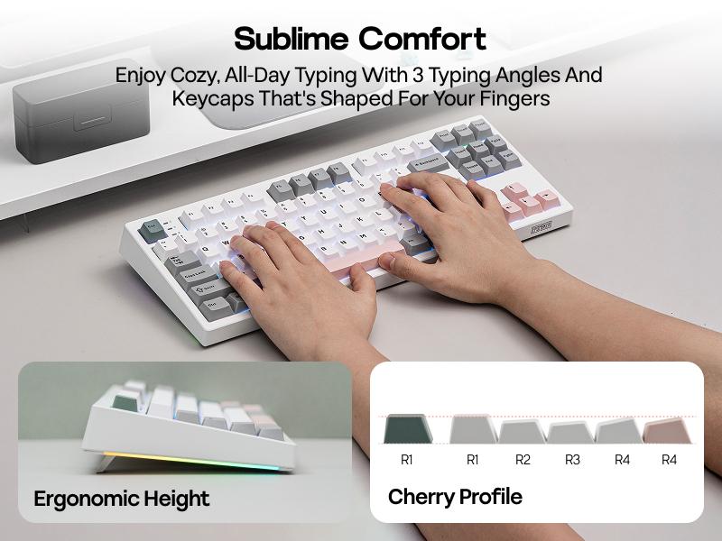 EPOMAKER TH87 Wireless Mechanical Keyboard TKL Layout Tri-Mode USB-C/BT 5.0/2.4GHz Wired Hot Swappable Custom PBT Keycap RGB Backlit Gasket Gaming Keyboard for PC/Mac creamy keyboard keyboards for gaming TikTokShopJumpstartSale EPOMAKER TH87 Wireless Mechanical Keyboard TKL Layout Tri-Mode USB-C/BT 5.0/2.4GHz Wired Hot Swappable Custom PBT Keycap RGB Backlit Gasket Gaming Keyboard for PC/Mac creamy keyboard keyboards for gaming TikTokShopJumpstartSale