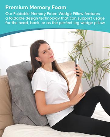 Health Large Half Moon Bolster Pillow for Legs, Knees, Lower Back and Head, Lumbar Support Pillow for Bed, Sleeping | Semi Roll for Ankle and Foot Comfort - Machine Washable Cover, White