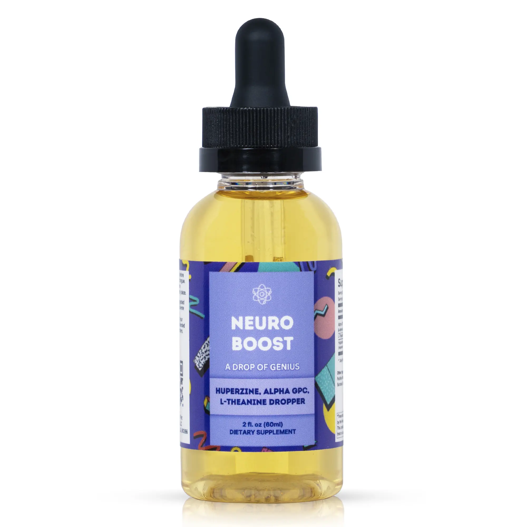 Neuro Boost Focus Drops – Plant-Based Nootropic Liquid with Alpha GPC, Huperzine A & L-Theanine – Daily Cognitive Support