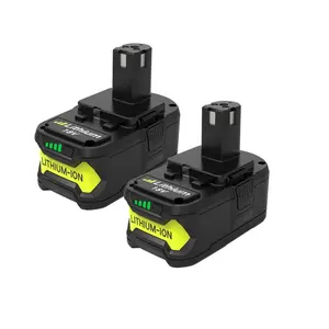 Upgraded 8000mAh Replacement for Ryobi 18V Battery Combo Compatible with Ryobi 18V Battery P102 P103 P104 P105 P107 P190  Cordless Power Tools (Green)