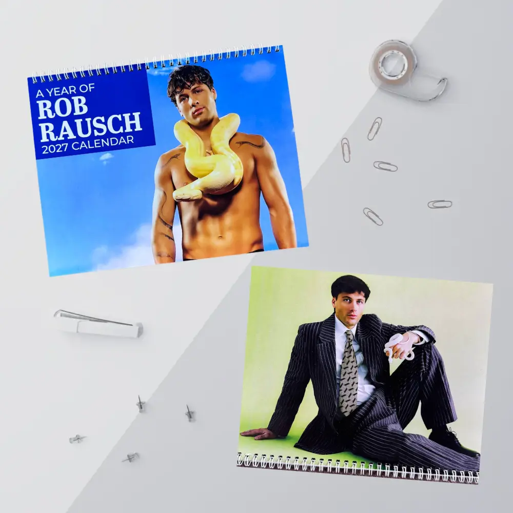 Rob Rausch 2027 Fan Calendar – Premium paper, eco-friendly design-  12-month wall and desk calendar featuring Rob Rausch (from Love Island USA  and The Traitors – Ideal decor for dorm rooms and home offices.