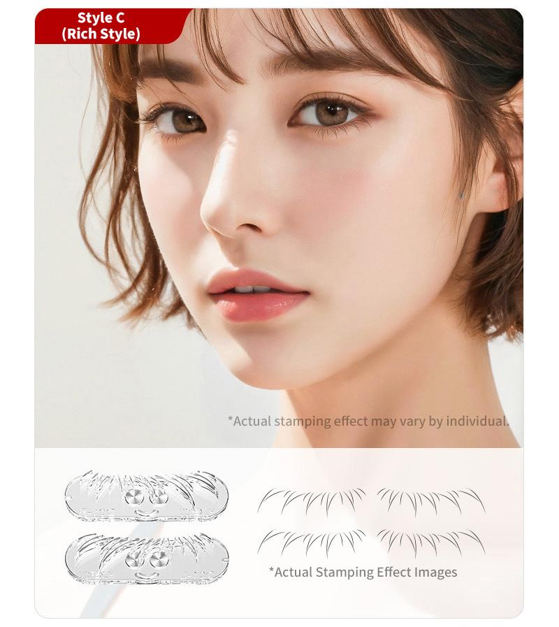 [Valentine Exclusive] Lower Eyelash Stamp 11-Piece Makeup Set – Glue-Free Long-Lasting Smudge-Proof, Water-Proof Ink, Eyeliner-Like Finish, Compact Design, Easy Application for Natural Look, Beginner Essential Cosmetics