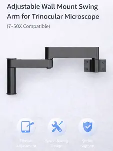 Adjustable Wall Mount Swing Arm for Trinocular Microscope (7–50X Compatible)