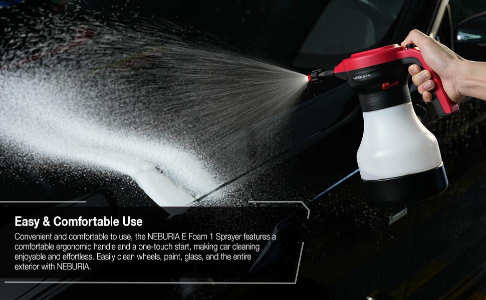 NEBURIA Electric Foam Sprayer,Rechargeable High Pressure Foam Cannon for Car Wash,Auto Detailing,Home,Industrial Cleaning,Professional Foam Sprayer with Smart Pressure Control Core,Ergonomic Handle,Portable Cordless Cleaner for Kitchen,Windows,Bathroom
