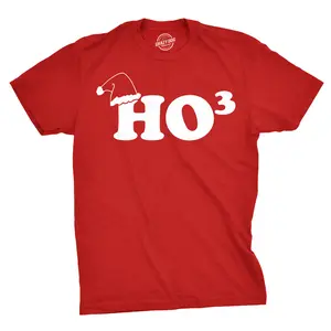 Ho to The Third Ugly Funny Christmas T Shirt Hohoho Holiday Xmas Graphic Tees Mens Funny T Shirts Cool Vintage Fashion T-Shirt Gift Classic Menswear Christmas Apparel for Men Novelty Tees for Guys Red