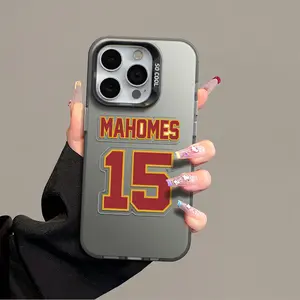Chiefs Mahomes IPhone 17 Promax Phone Case Anti Drop Case Suitable For IPhone 16 15 14 13 12 11 Xs Plus Samsung S25 S24 S23 S22 Ultra FE Acrylic Protective Shockproof Rugged Case Rugby