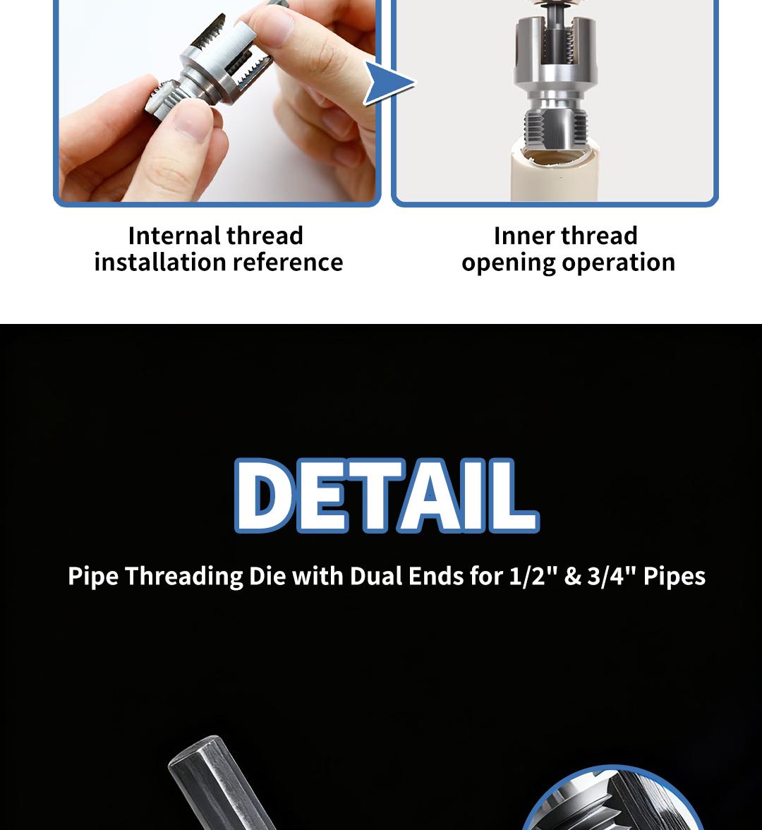 SOPAMI Pipe Tapping and Threading Tool | Dual-Specification Compatible, Wear-Resistant and Durable, Maximizing Efficiency in Pipe Installation and Repair!