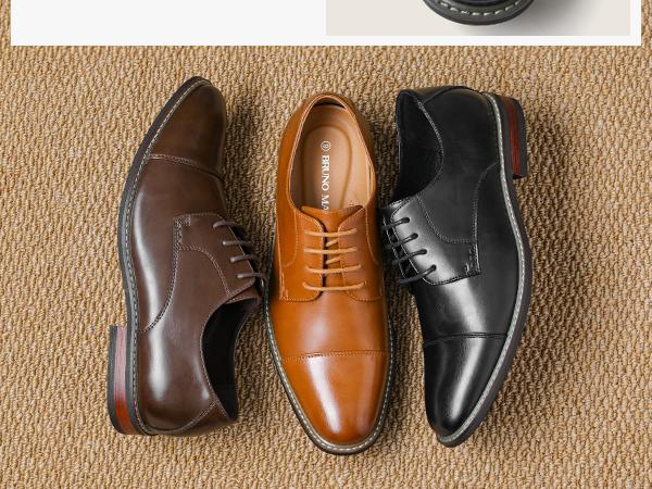 Bruno Marc Men's Prince Classic Modern Formal Oxford Lace Up Dress Shoes