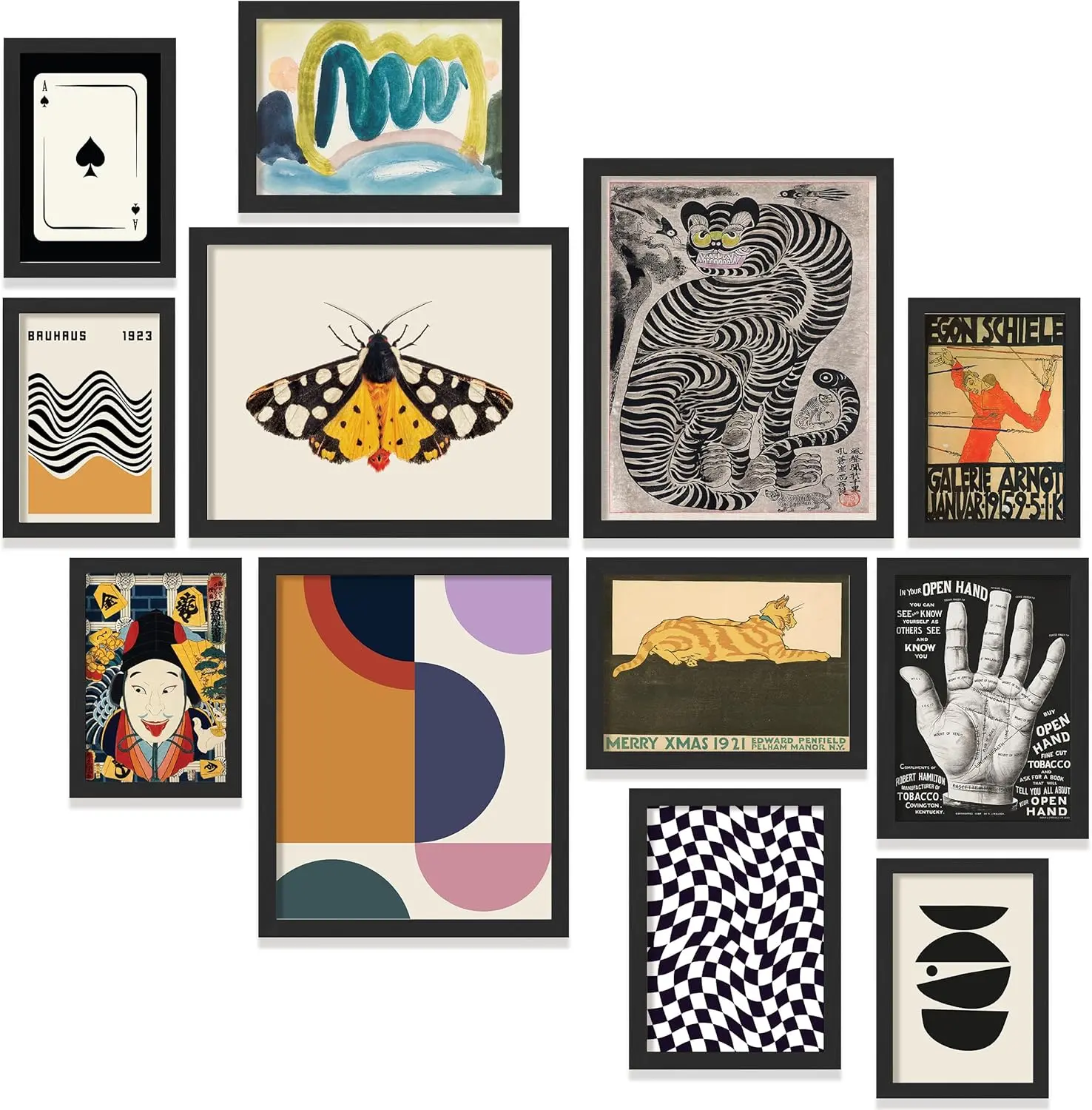 97 Decor Vintage Eclectic Wall Art Prints - Maximalist Gallery Wall Pieces, Abstract Funky Posters, Ideal for College Dorm, Unique Room, Vintage Home Spaces, Wall Decor, Vintage Home Decor