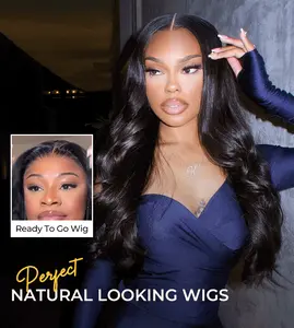 Wear and Go Glueless Wigs Human Hair Pre Plucked Pre Cut for Beginners 5x5 HD Lace Closure Wigs Human Hair Body Wave Lace Front Wigs Human Hair for Women