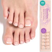 Square 252 Pcs 18 Sizes Toenail(Nude)