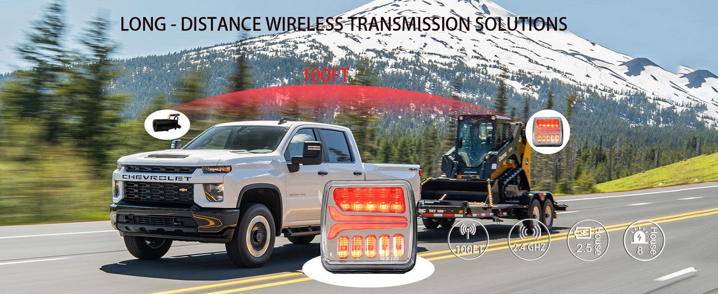 AgriEyes T033/T28/T212/T30B Wireless Trailer Lights kit, Rechargeable Magnetic Portable LED Tow Lights Kit for Trucks Car Accessories