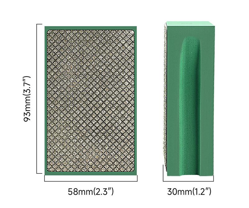 LOZLIN 5PCS Diamond Hand Polishing Pads 60-600# Grit with Foam Backing Wet/Dry Sanding Blocks for Tile Stone Marble Ceramics Glass Wood High Hardness Abrasive