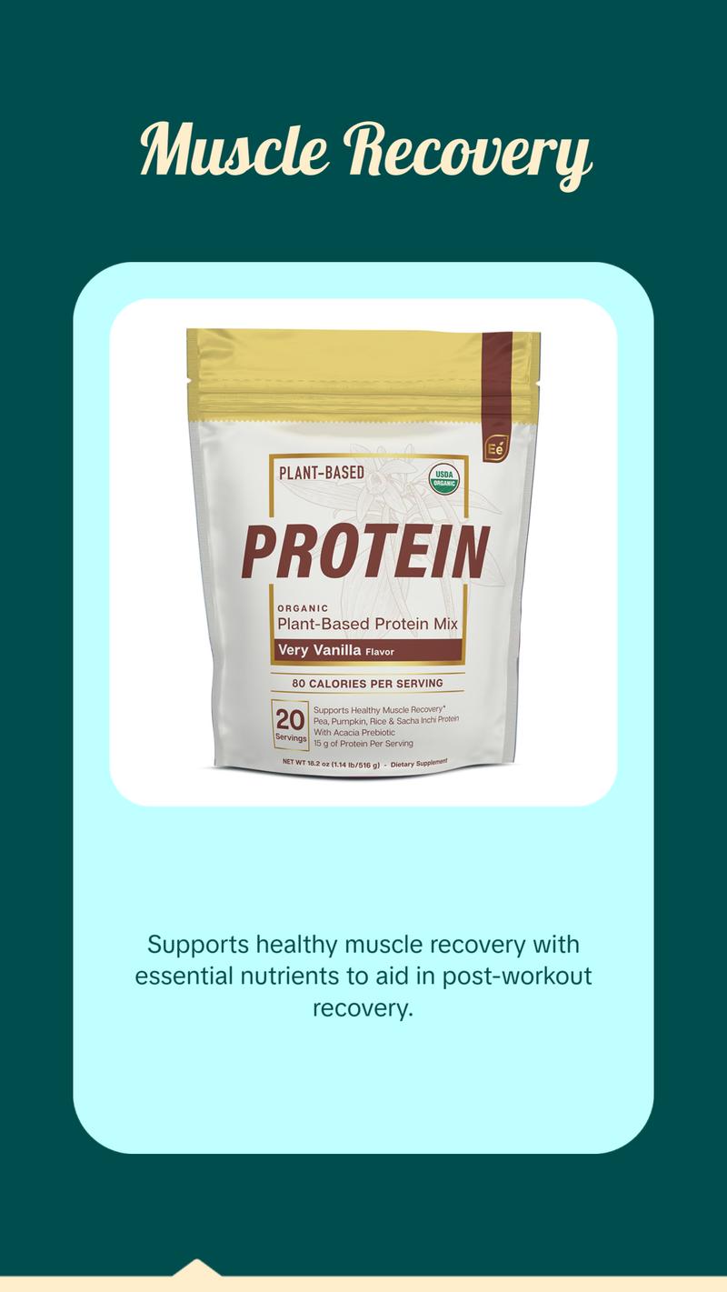 Essential Elements Very Vanilla Vegan Protein Powder - Pea, Pumpkin, Rice & Sacha Inchi Protein - Supports Healthy Muscle Recovery - 15g Protein per Serving and Acacia Prebiotic