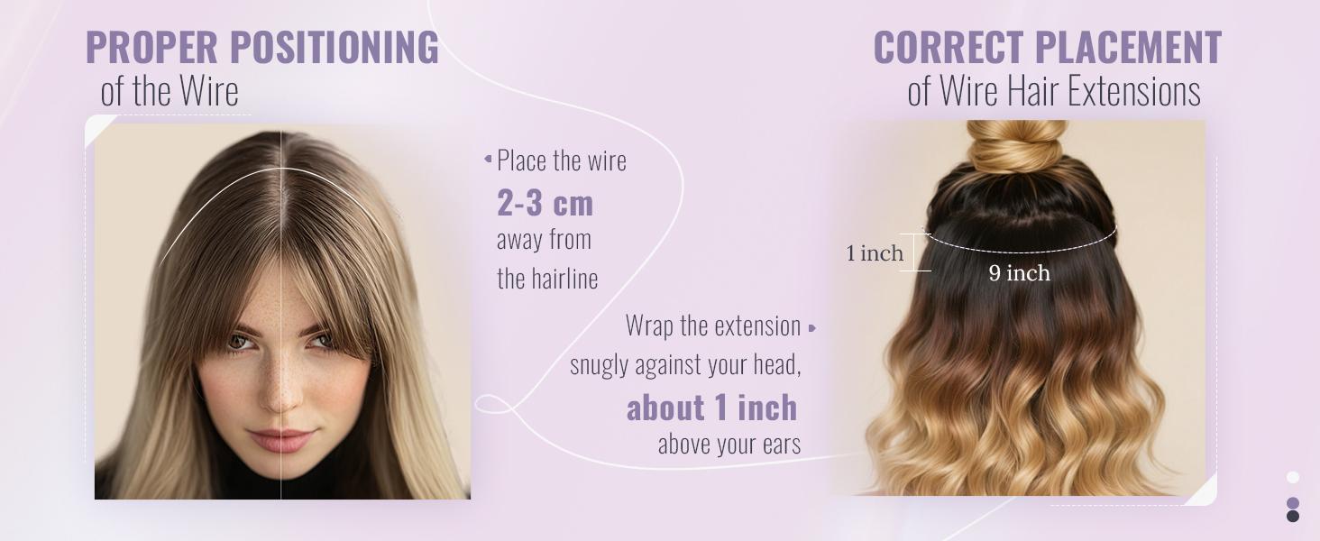 Full Shine Wire Weft Hair Extensions Human Hair Invisible Fishing Wire Adjustable