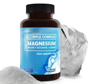 【BioEmblem】Triple Magnesium Complex |  for Muscles, Nerves, & Energy | High Absorption | 90 Capsules Supplement Fitness Healthcare