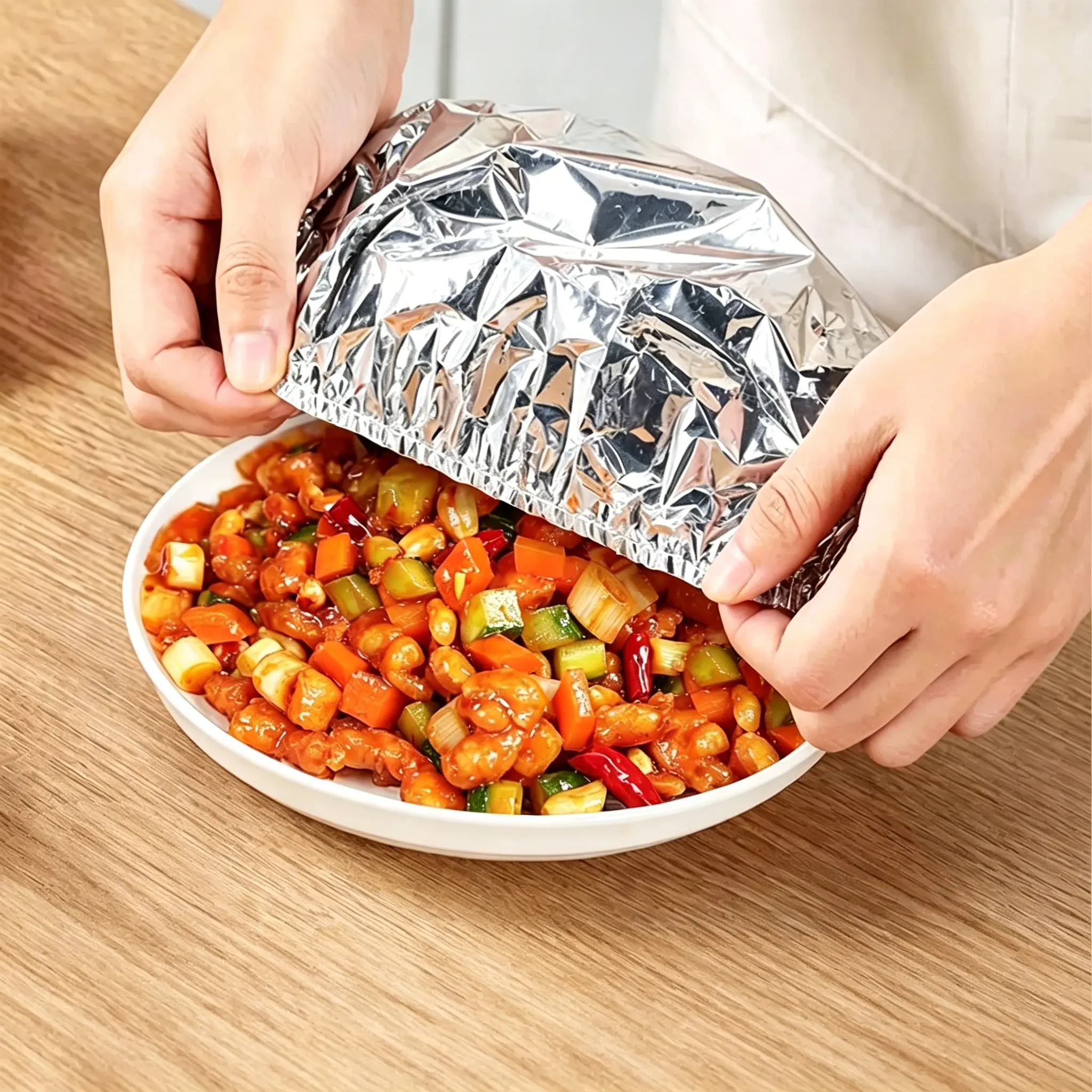 Aluminum foil insulation film for dining table food insulation, household food preservation film insulation cover, kitchen insulation lunch box cover
