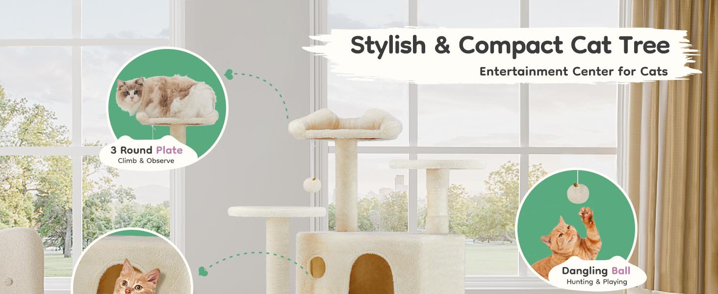 Cat Climbing Shelf, 54-Inch Post Cascading, Indoor Playhouse, Cozy Nest, Durable, Space-Saving Design, Gift for Pet Owners