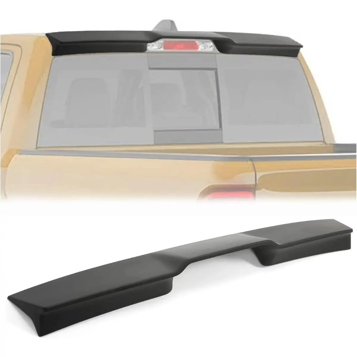 Kojem Roof Spoiler Cab Spoiler Compatible with 2009-2020 Dodge Ram 1500/2500/3500 Pickup Truck Roof Wing Spoiler